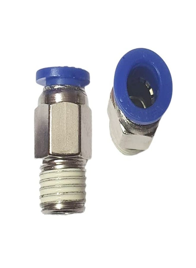 Mass Pro Pneumatic Push Type Connector - 1/4" x 8mm Thread, Quick Fittings Set, Easy Installation, Durable Metal, Male and Female Joint for Efficient Pneumatic Systems - Image 2